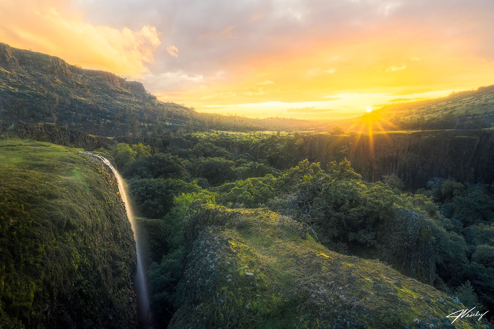 Bidwell Park, Chico California at sunset